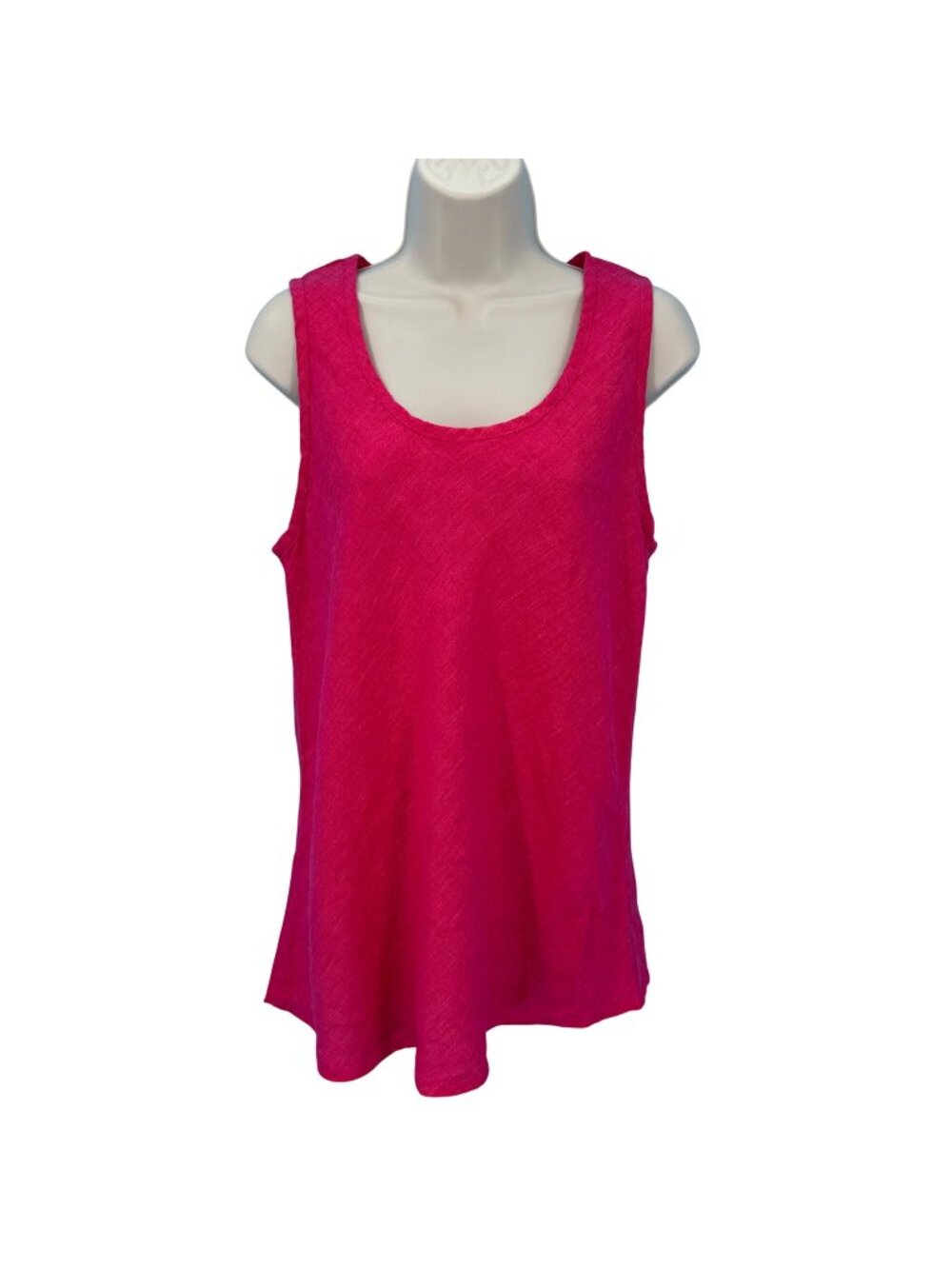 Flax Womens Pink 100% Linen Sleeveless Tank Top Small Lightweight